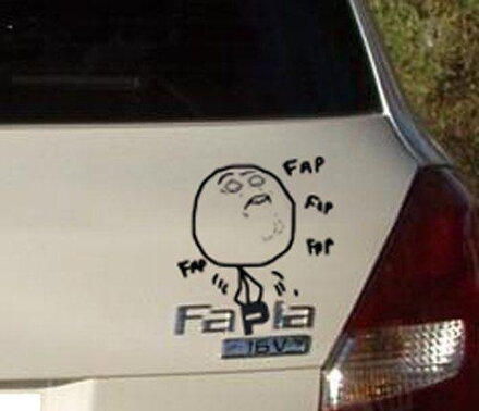 Auto nálepka Fap fap 