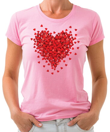 Tričko - Červené srdíčko