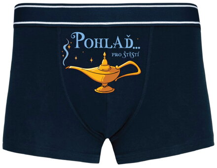 Pánské boxerky s vtipným potiskem - Pohlaď... pro štěstí