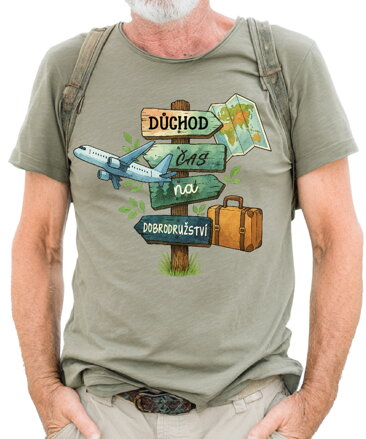 Tričko - Důchod – čas na dobrodružství