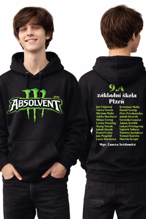 Absolventská mikina - Zelený street art 