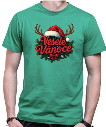 Vánoční tričko - Veselé Vánoce parohy