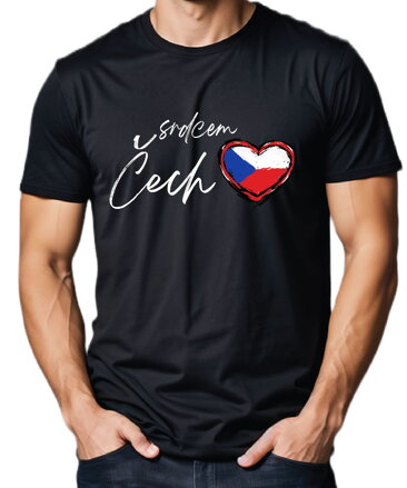 Pánske tričko - Srdcem Čech