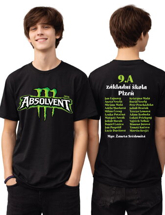 Absolventské tričko - Zelený street art