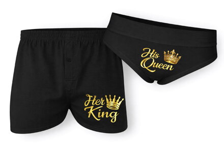 Sada trenky + kalhotky: Her King, His Queen