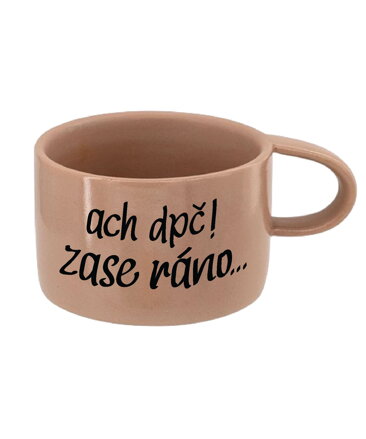 Hrnek Makronka - ach dpč! zase ráno...