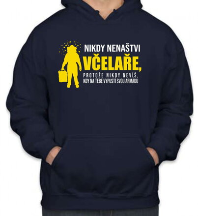 Včelařská mikina - Nikdy nenaštve Včelaře