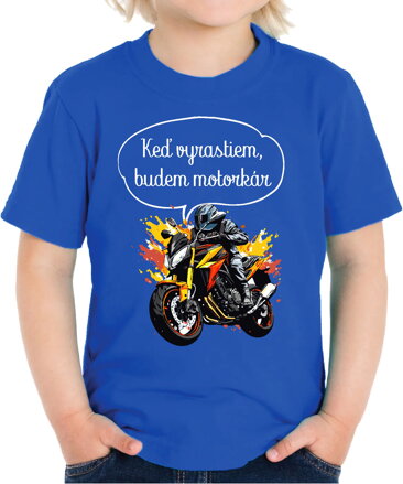 Detské tričko - Keď vyrastiem, budem motorkár