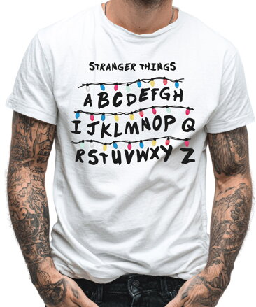 Tričko - Světla Stranger Things