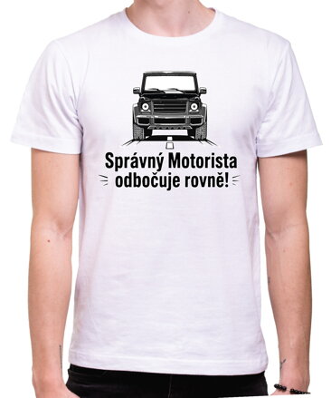 Tričko - Správný motorista odbočuje rovně! 