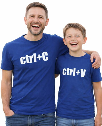Rodinný pár triček - ctrl+C a ctrl+V  (cena za 2ks)