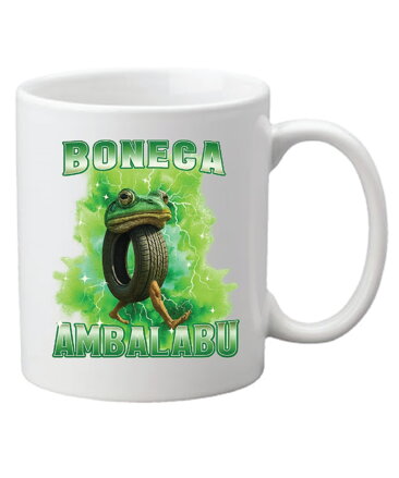 Hrnek s potiskem Boneca Ambalabu (Italský Brainrot)