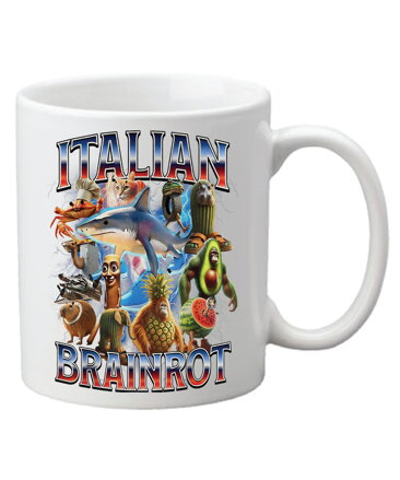 Hrnek s potiskem Italian Brainrot (Italský Brainrot)