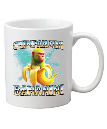 Hrnek s potiskem Chimpanzini Bananini (Italský Brainrot)