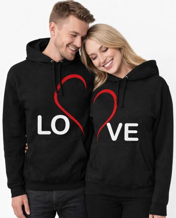 Partnerské mikiny LOVE (dámska+pánska mikina)