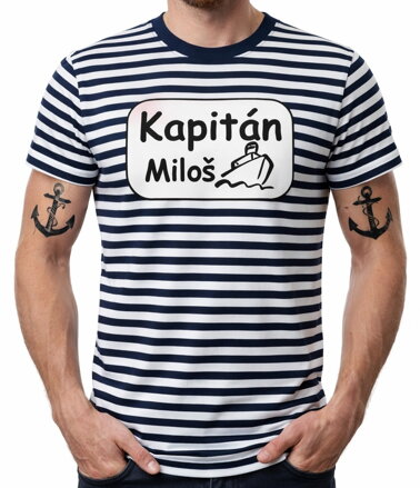 Tričko UNISEX - Kapitán + tvé jméno