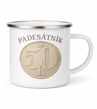 Plechový Hrnek - Padesátník - 50 halířů