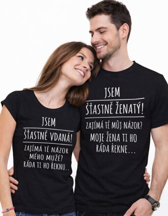 Partnerská trička - Šťastný manželský pár (dámske+pánske tričko)