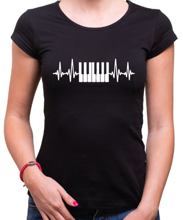 Tričko pro pianisty - EKG klavír