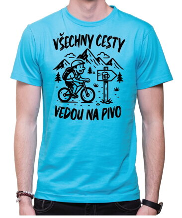 Cyklo pivní tričko - Všechny cesty vedou na Pivo