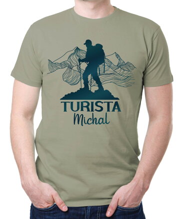 Pánske tričko - TURISTA + vl.jméno