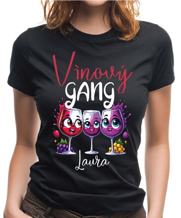 Tričko - Vínový GANG (vlastní jméno)