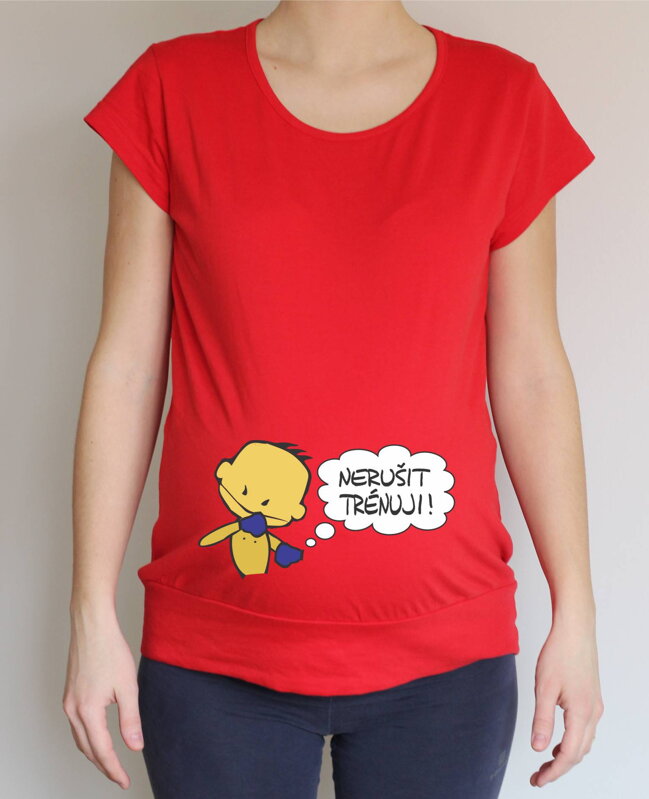 Těhotenské tričko - Nerušit Trénuji!