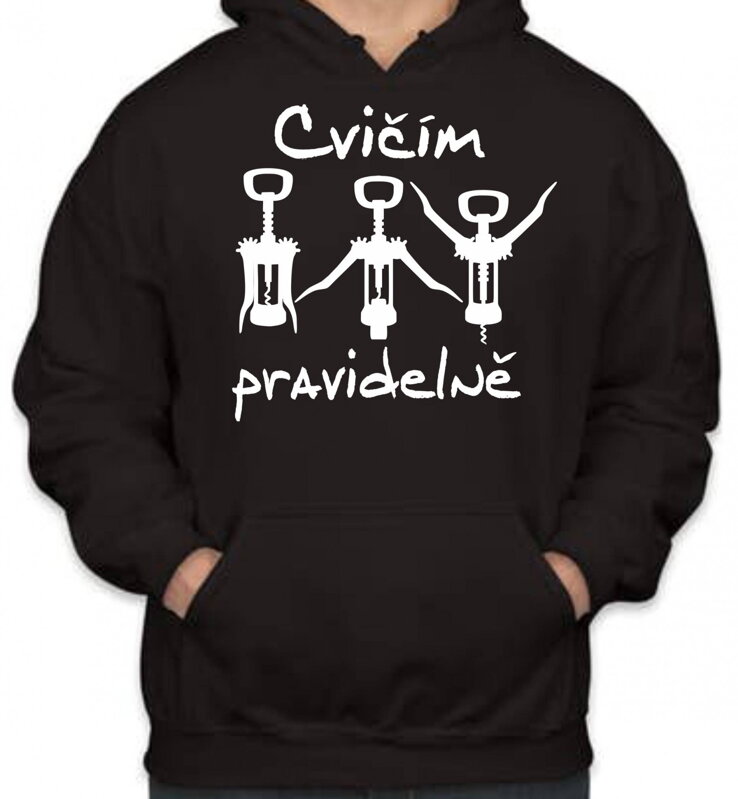 Vinařska mikina - Cvičím pravidelně Vinařska mikina - Cvičím pravidelně