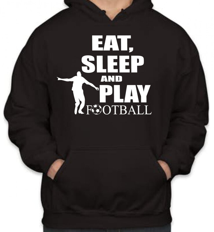 Mikina - Eat, sleep and play football Mikina - Eat, sleep and play football