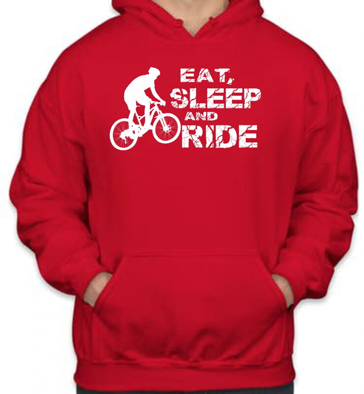 Cyklistická mikina - Eat, sleep and ride on bike Cyklistická mikina - Eat, sleep and ride on bike