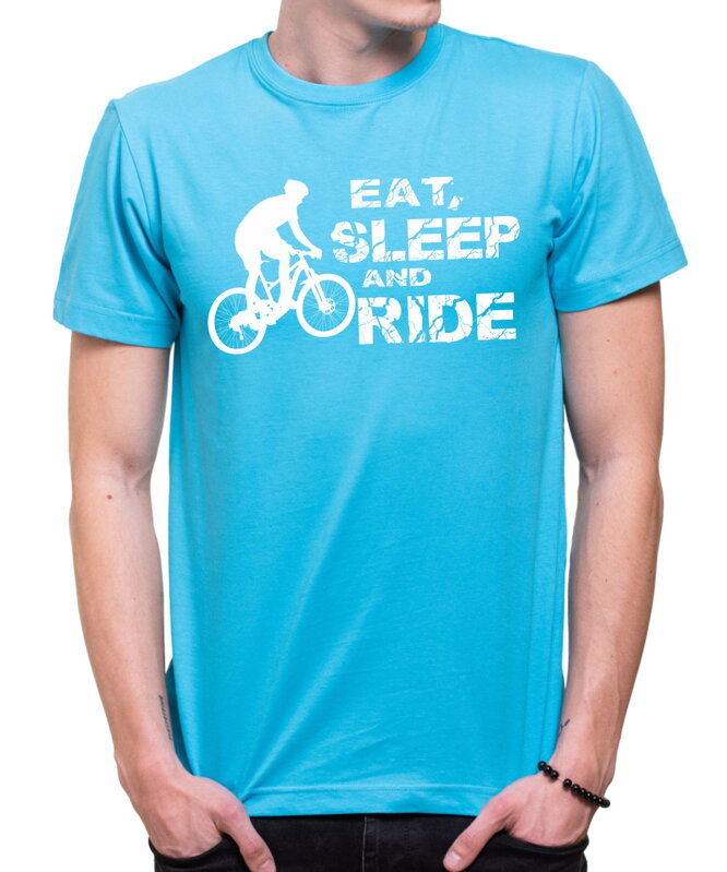 Cyklistické tričko - Eat, sleep and ride on bike Cyklistické tričko - Eat, sleep and ride on bike