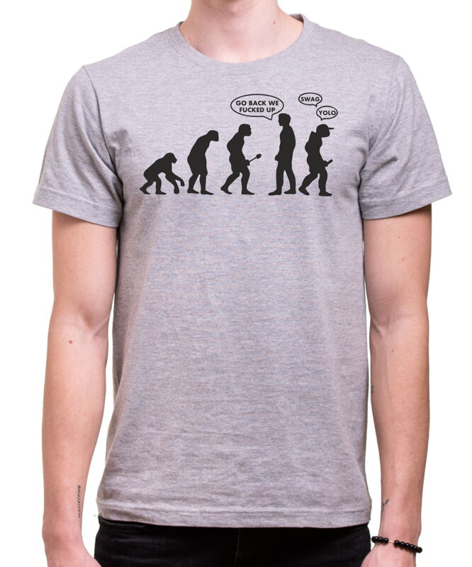 Tričko Go back ! - evolution (UNISEX) Tričko Go back ! - evolution (UNISEX)