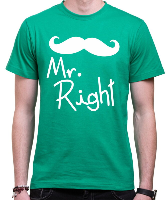 Pánské / dámské tričko Mr. Right/Mrs. Always Right Pánské / dámské tričko Mr. Right/Mrs. Always Right