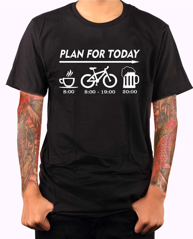 Cyklo tričko - Plan for today