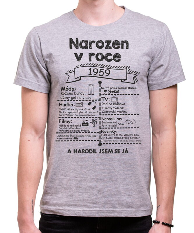 Retro tričko - Skvělý ročník 1959 Retro tričko - Skvělý ročník 1959