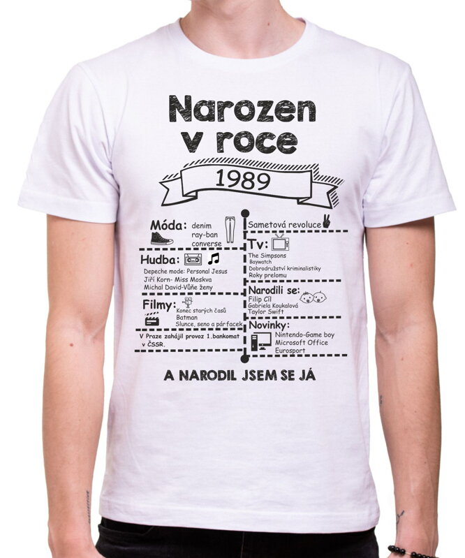 Retro tričko - Skvělý ročník 1989 Retro tričko - Skvělý ročník 1989
