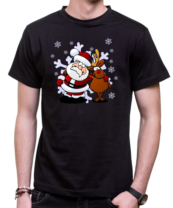 Tričko - Santa a sobík Tričko - Santa a sobík