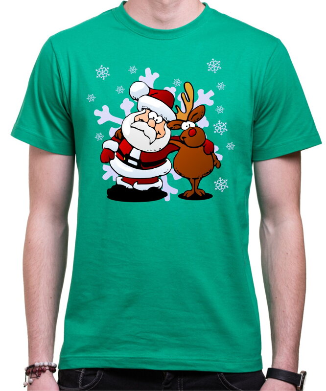 Tričko - Santa a sobík