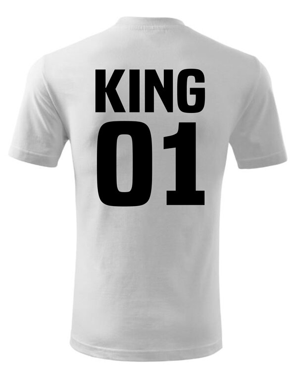 Pánské / dámské tričko KING 01 - QUEEN 01 (cena za 1ks)