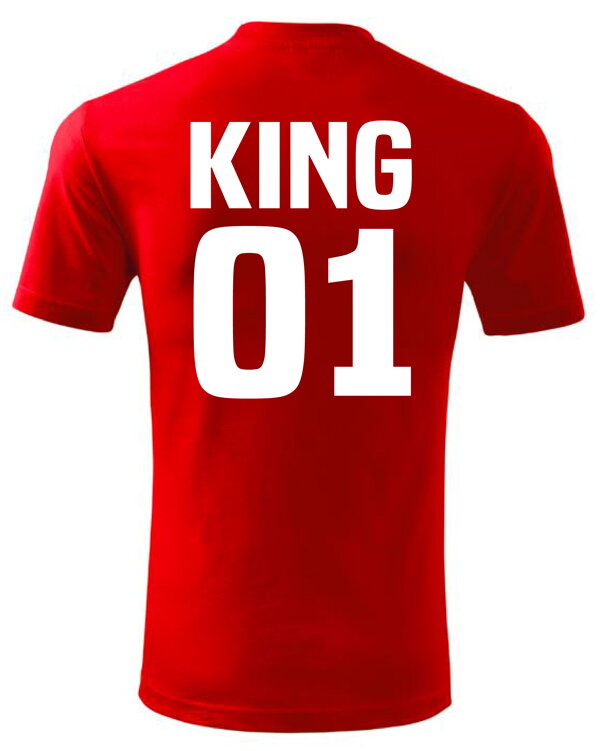 Pánské / dámské tričko KING 01 - QUEEN 01 (cena za 1ks) Pánské / dámské tričko KING 01 - QUEEN 01 (cena za 1ks)