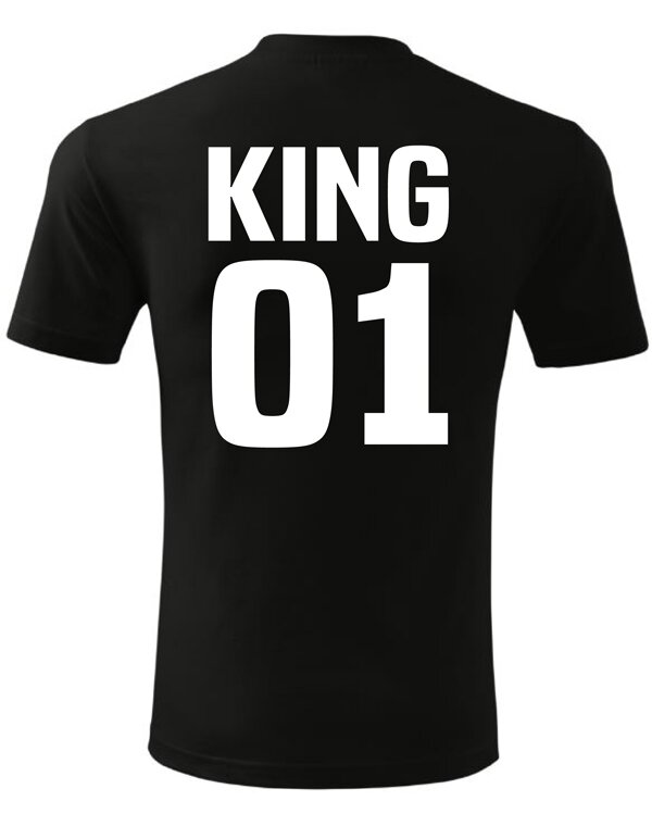 Pánské / dámské tričko KING 01 - QUEEN 01 (cena za 1ks) Pánské / dámské tričko KING 01 - QUEEN 01 (cena za 1ks)