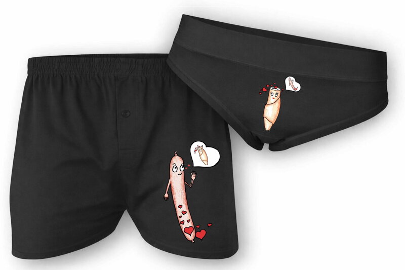 Sada trenky + kalhotky: Párek v rohlíku