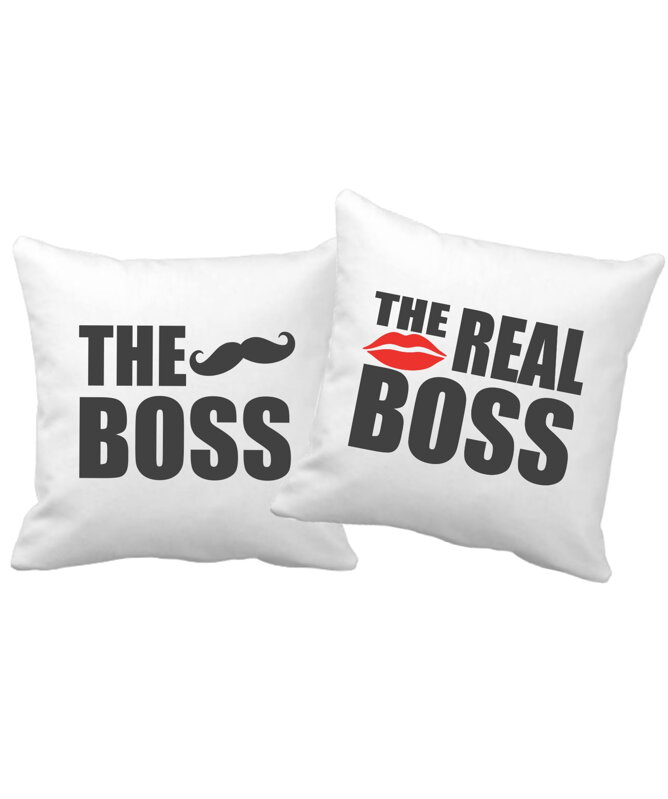 Sada 2ks povlečení na polštář - The Boss a The real Boss
