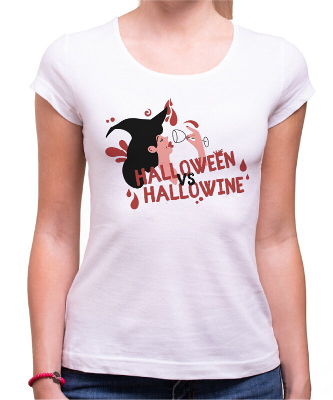 Vinařské tričko - Halloween vs. Hallowine