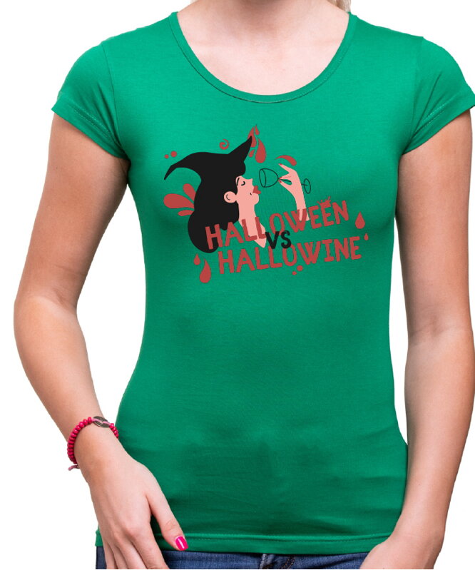 Vinařské tričko - Halloween vs. Hallowine