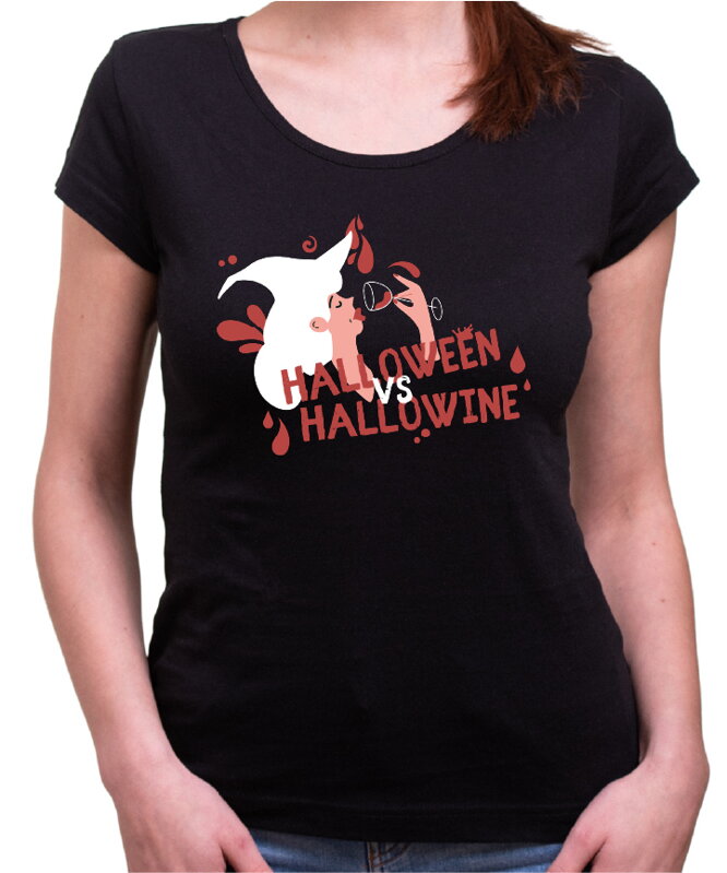 Vinařské tričko - Halloween vs. Hallowine