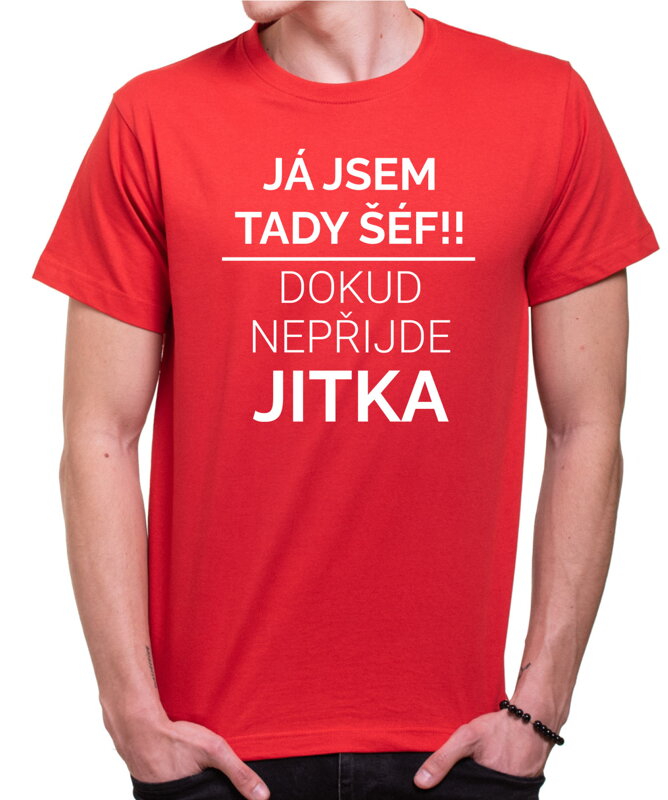 Tričko - Já jsem tady šéf/Šéfka, dokud nepřijde (Vlastní jméno)
