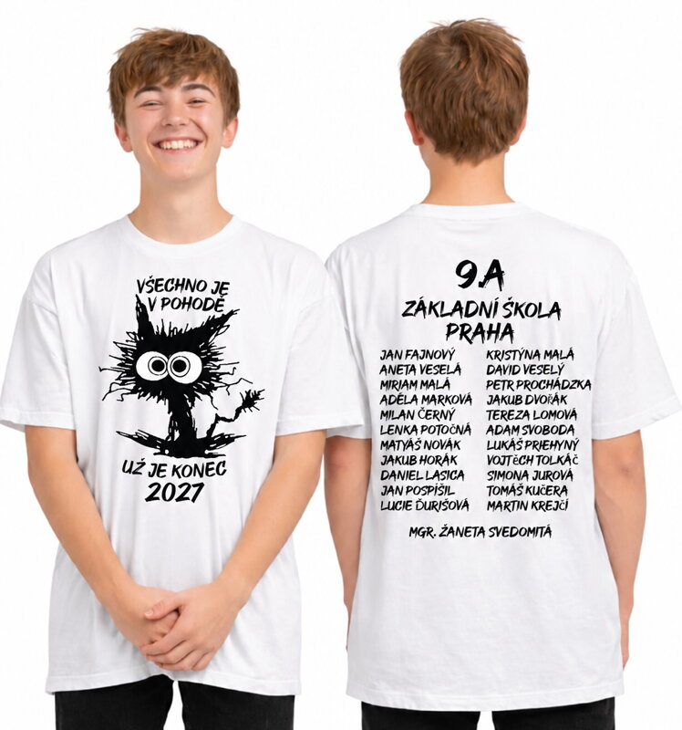 Absolventské/ Maturitní tričko - Všechno je v pohodě, už je konec 