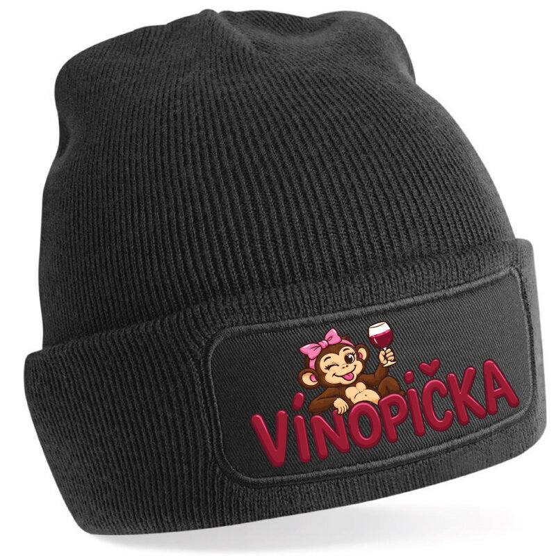 Čepice s potiskem - Vínopička