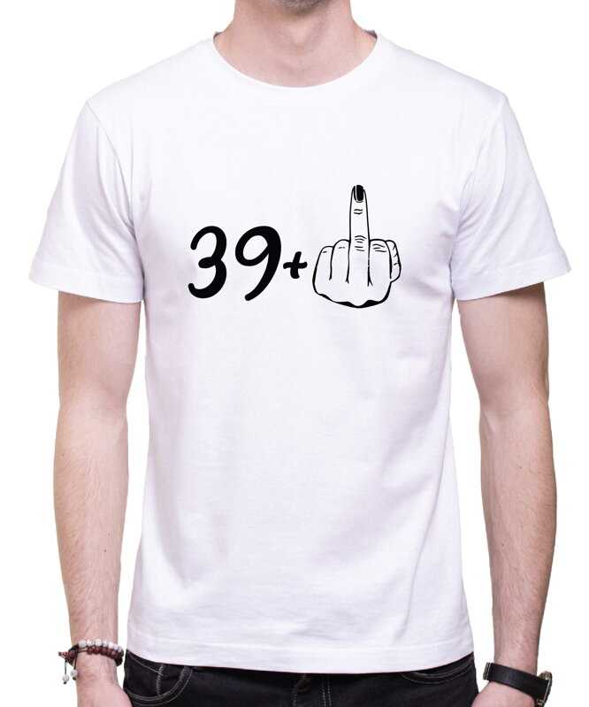 Narozeninové tričko - 40 (39+ prostředník) Narozeninové tričko - 40 (39+ prostředník)